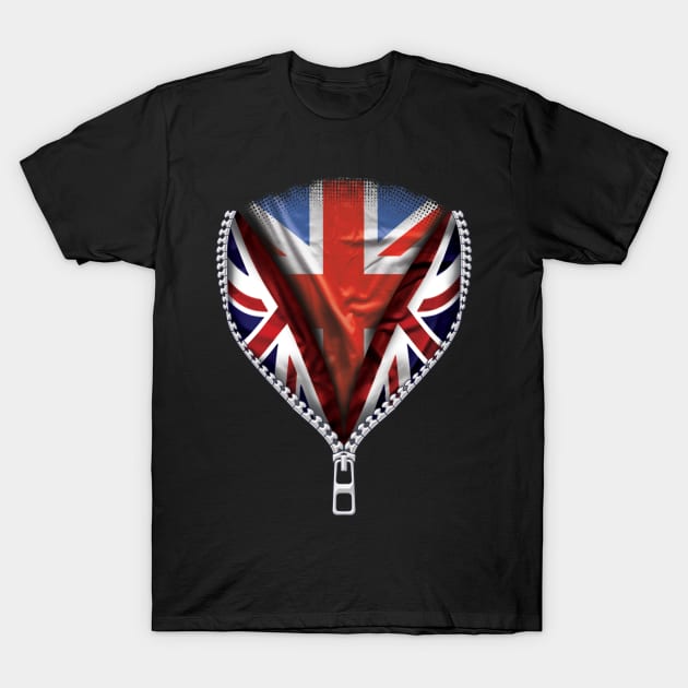 British Flag  Australian Flag zipped British Flag - Gift for British From Australian T-Shirt by Country Flags